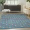 Homeroots 5 x 7 ft. Blue Jewels Geometric Area Rug 385784 - alternate 6